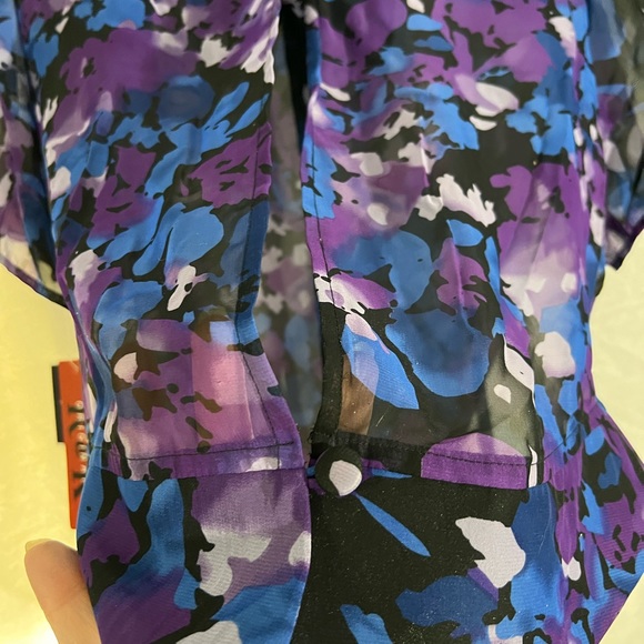 NWT  R & K Dress with sheer blouse size 18 $70 - Picture 9 of 12